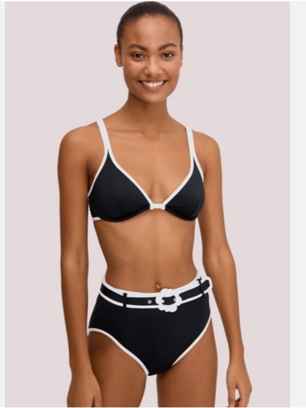 Kate Spade New York Contrast Trim Bikini Set (No Belt)